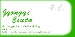 gyongyi csuta business card